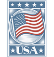 american flag poster vector image vector image