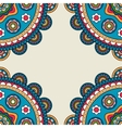indian rossetes doodle hippie frame vector image vector image
