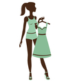 pretty girl getting dressed vector image