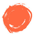red brush stroke circle shape vector image