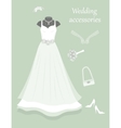 wedding accessories vector image vector image