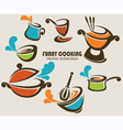 funny cooking objects vector image vector image
