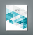 cover report triangle geometry abstract blue vector image