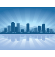 denver skyline with reflection in water vector image
