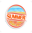 logo for summer season vector image