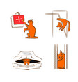 design for pet rescue service vector image vector image