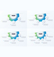 set of circle infographic design template 3 4 5 6 vector image