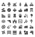toy for children and baby icon set solid icon vector image