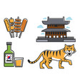 korean culture set vector image vector image
