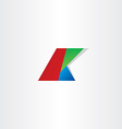 letter k colol rgb icon vector image