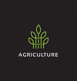 monogram agriculture logo template design vector image vector image