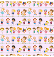 seamless design with kids vector image