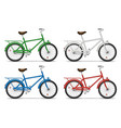 bicycles on white background vector image