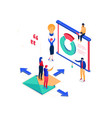 data analysis - modern colorful isometric vector image