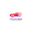 logo dynamic drive gradient colorful style vector image