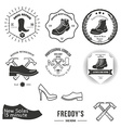 set of vintage logo badge emblem or logotype vector image
