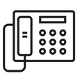 office phone icon landline telephone line symbol vector image vector image