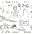 symbols of sri lanka icons pattern vector image