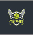 tennis logo sport badge vector image vector image