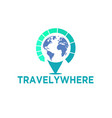 travel world logo designs simple vector image vector image