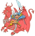 girl dragon rider vector image vector image