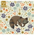 funny little raccoon vector image vector image