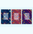 modern abstract covers set minimal covers design vector image