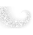 3d swirling snow effect vector image vector image