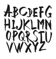 hand drawn calligraphy alphabet uppercase letters vector image