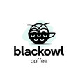 modern professional logo owl coffee for cafe vector image