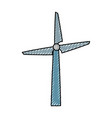 Wind turbine energy cartoon Royalty Free Vector Image