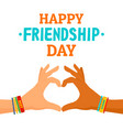 friendship day concept background flat style vector image