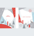 set christmas cards banners vector image