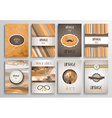 vintage styles brochure templates set with labels vector image vector image