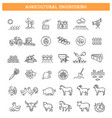 agricultural and farming machines icons set vector image vector image