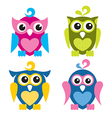 cute owls vector image vector image