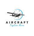 airplane transportation logo vector image vector image