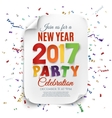 new year party poster template with confetti vector image