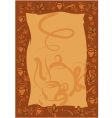 tea frame vector image vector image