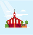 flat colorful church concept vector image