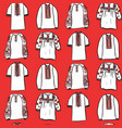 red ukraine embroidery shirt seamless pattern vector image