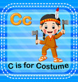 flashcard letter c is for costume vector image vector image