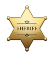 golden sheriff star vector image