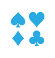 poker card suits - hearts clubs spades vector image