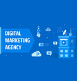 a modern digital marketing agency vector image vector image