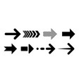 arrows big black set icons arrow icon arrow vector image