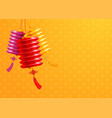 chinese paper lanterns background vector image vector image