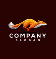 fox logo design vector image vector image
