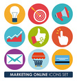 marketing online vector image