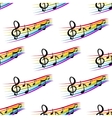 musical staves and notes in rainbow colors vector image